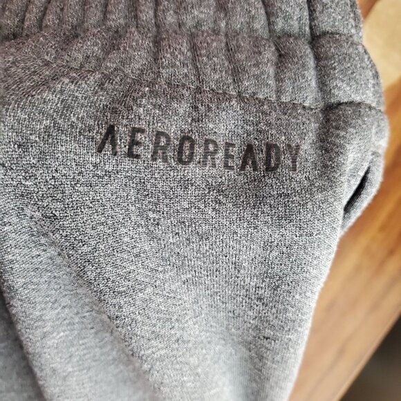 Adidas Mens 2XL AEROREADY Fleece-Lined Athletic Joggers Gray - Picture 6 of 14
